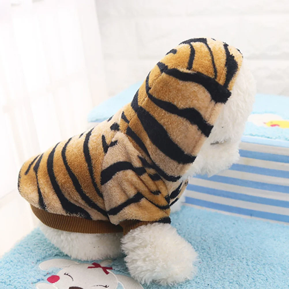

Pet Puppy Dress Up Costume Tiger Inspired Dog Clothes Soft Cotton Fabric Great for Outdoor Activities and Special Events S