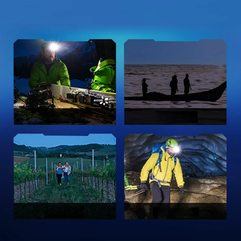 LED Portability Headlamp Intelligent Induction Head Light COB Waterproof Rechargeable Head Flashlight Outdoor Night Run Fishing