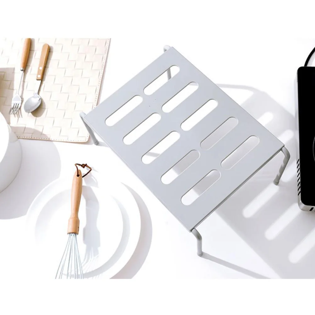 

2pcs Shoe Rack Layered Storage Shelf Kitchen Organizer Pot Rack Space Saving for Home Office Easy Clean