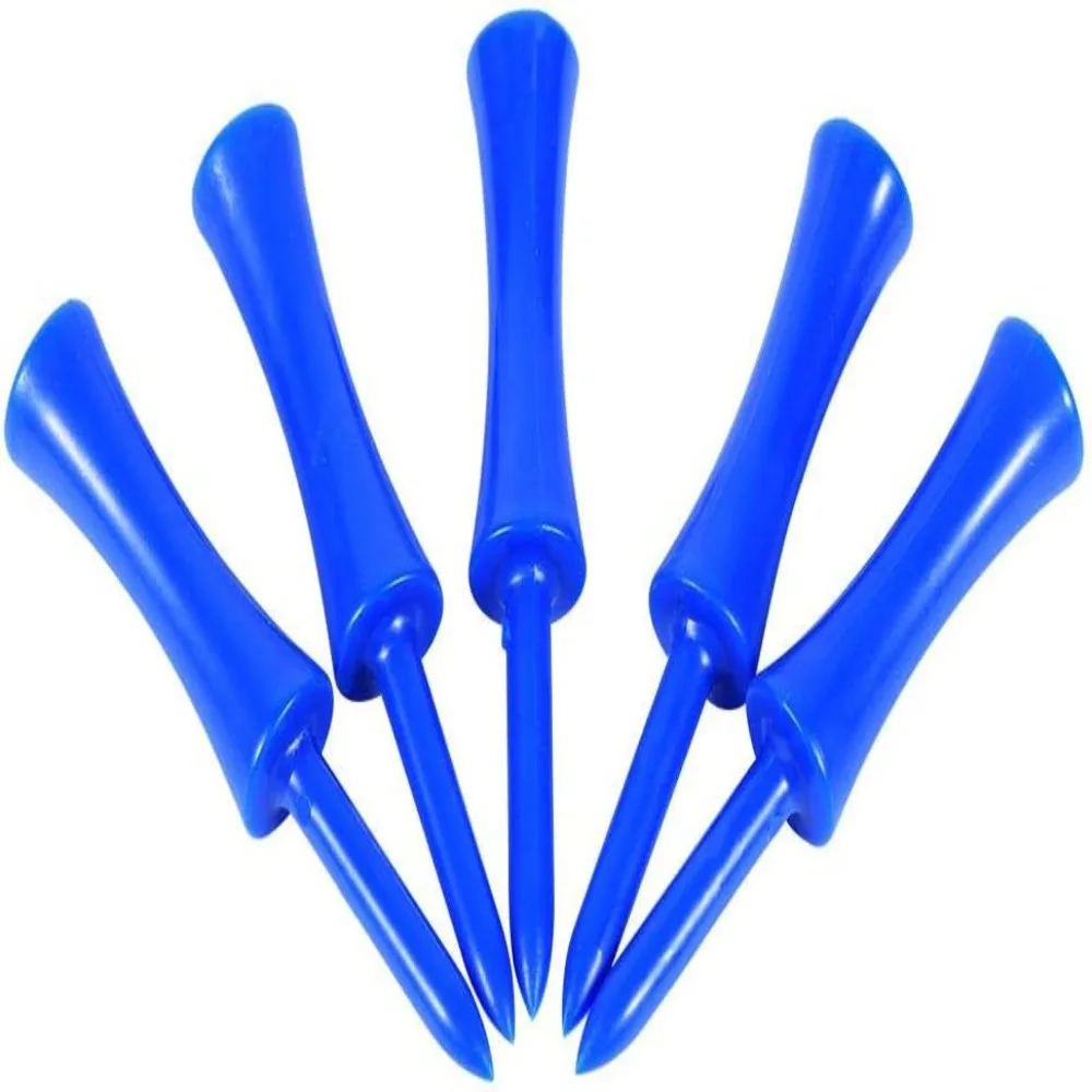 100pcs 68mm Length Step Down Golf Tees 2.5 Inches Height 1 1/4 Inch Size Castle Golf Tees 100 Pack Count Plastic Material