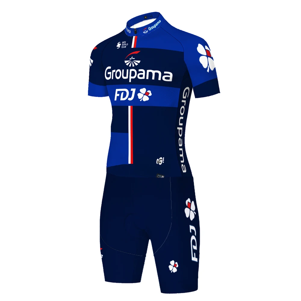 2024 FDJ triathlon skinsuit conjunto ciclismo masculino cycling jersey maillot velo homme велоформа мужская 사이클링 의류 자전거의류