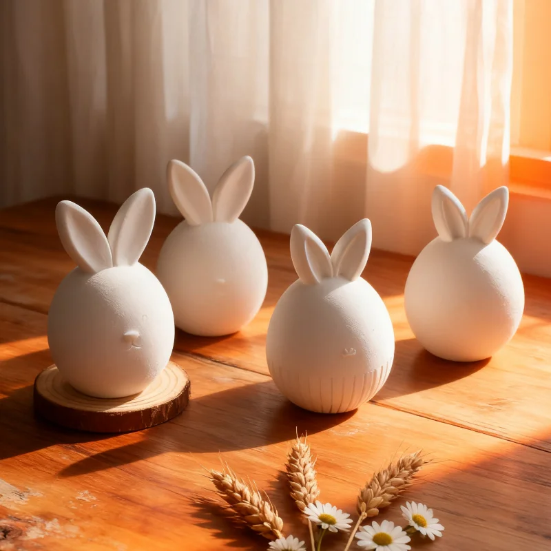 

Новая силиконовая форма для свечей в виде безликого кролика-яйца, для пасхальных поделок, гипсовых украшений, оптом