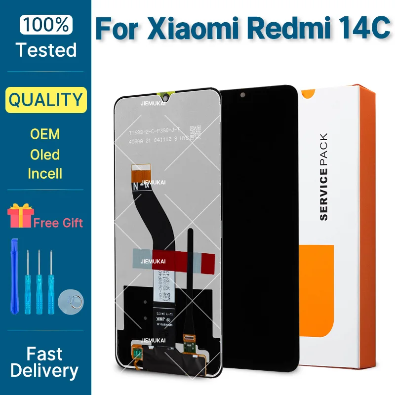 2411DRN47C 2409BRN2CA Premium For Xiaomi Redmi 14C LCD Screen Touch Screen Assembly Replacement For Redmi 14C Display Pantalla