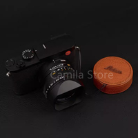 manual Genuine leather Lens Cap for lens Waterproof Protection Camera Lens Cover for leica Q typ116 leica QP Q2 camera accessory