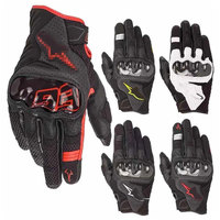 Breathable Motorcycle Gloves Genuine Leather Summer Touchscreen Carbon Fiber Anti-drop Riding Gloves