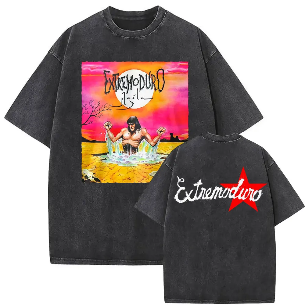 

Футболка Rock Band EXTREMODURO Tour 2026 в винтажном стиле с эффектом потертости, унисекс, модная, в стиле хип-хоп, уличная, летняя, свободного кроя, оверсайз