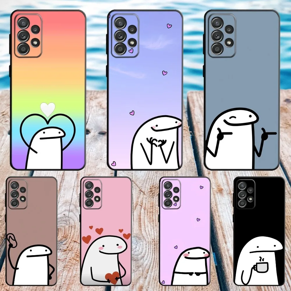 

Flork Cute Funny Meme Phone Case For Samsung S21,S22 Ultra,S20,S30 plus,S22 plus,S23,S30 ultra 5G Silicone Cover