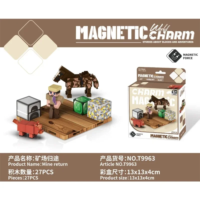 Mini bloc de construction bloc magnétique jouet magnétique garçons et filles bloc de construction éducatif toy9961-9968