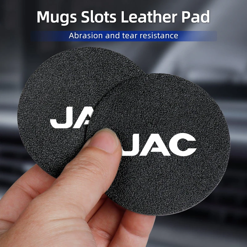 Serat Karbon Mobil Coaster Cangkir Air Botol Pemegang Anti-Slip Pad Minuman Pemegang Tikar Aksesoris untuk JAC Refine J3 J4 J7 JS3 JS4 KR1
