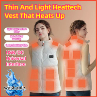 Heated Vest Bright-faced Smart 3-gear Electric Self heating Sleeveless Jacket Women Winter Snow Hiking Extremely Cold Warm Vests