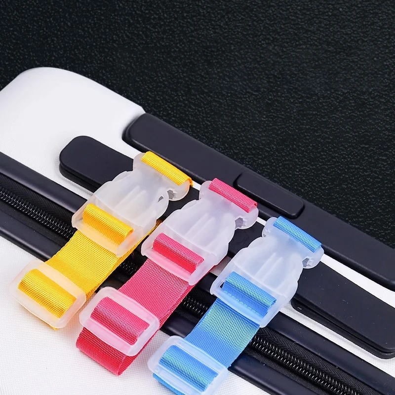 2pcs Adjustable Luggage Straps Nylon Trolley Luggage Accessories Hanging Buckle Straps Suitcase Bag Straps Belt Lock Hooks Trave