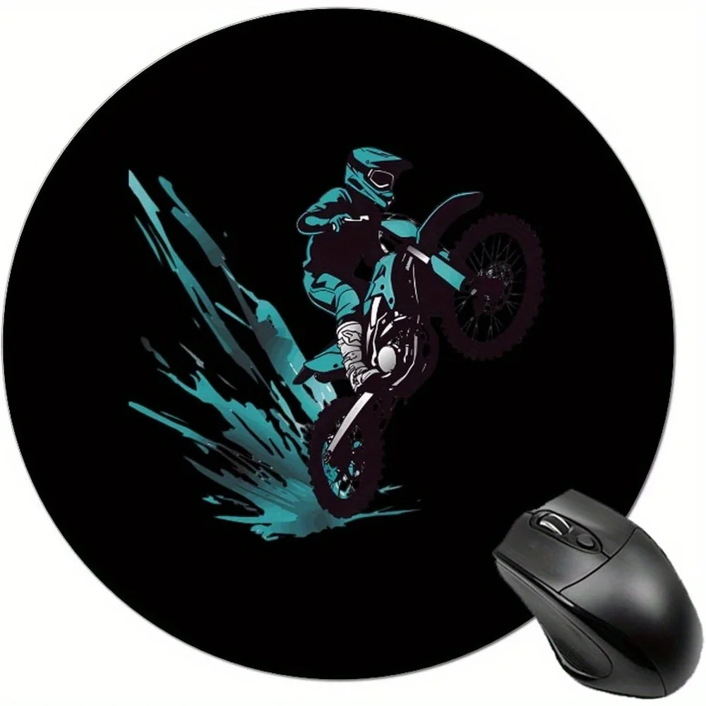 The off-road motorcycle fun mouse pad with anti-slip rubber bottom and washable is an ideal choice for home and office use