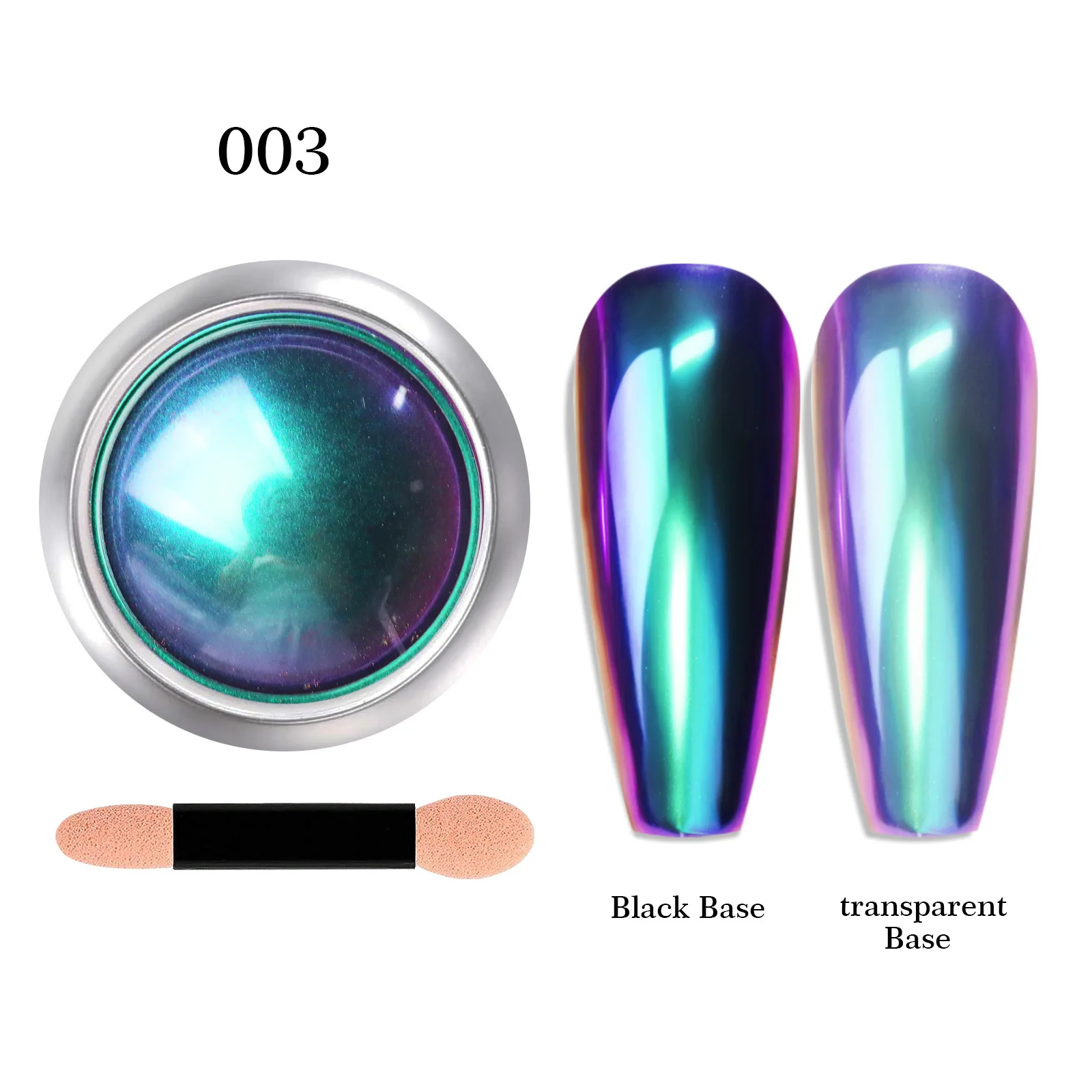 12Colors Magic Metallic Chameleon Mirror Powder 2-3g Laser/Aurora Mirror Effect Nail Rubbing Powder DIY 9D Chameleon Pigment