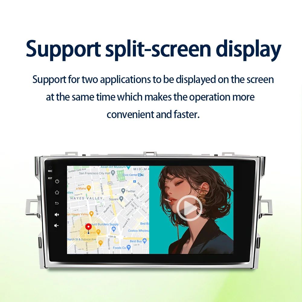 For Toyota Verso R20 2009 - 2018 Wireless CarPlay Android 13 Auto Radio 4G LTE Wifi Car Multimedia GPS Navi DSP Tools Video BT