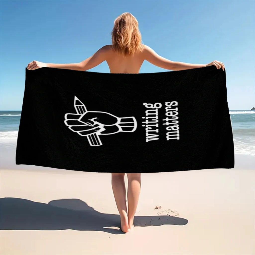 Writing Matters Beach Towel  Poncho Bathing Towels Cover-ups Quick Dry Sand Free Yoga Spa Gym Pool