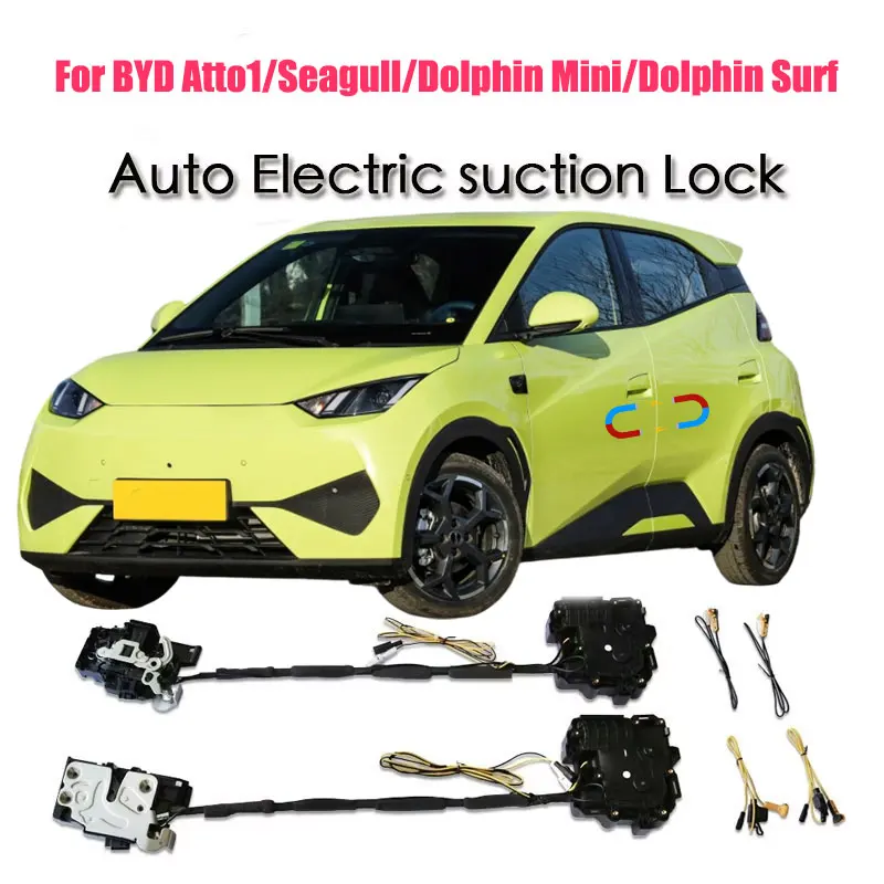 

For BYD Atto1/Seagull/Dolphin Surf Car Soft Close Door Latch Pass Lock Actuator Auto Electric Absorption Suction Silence Closer