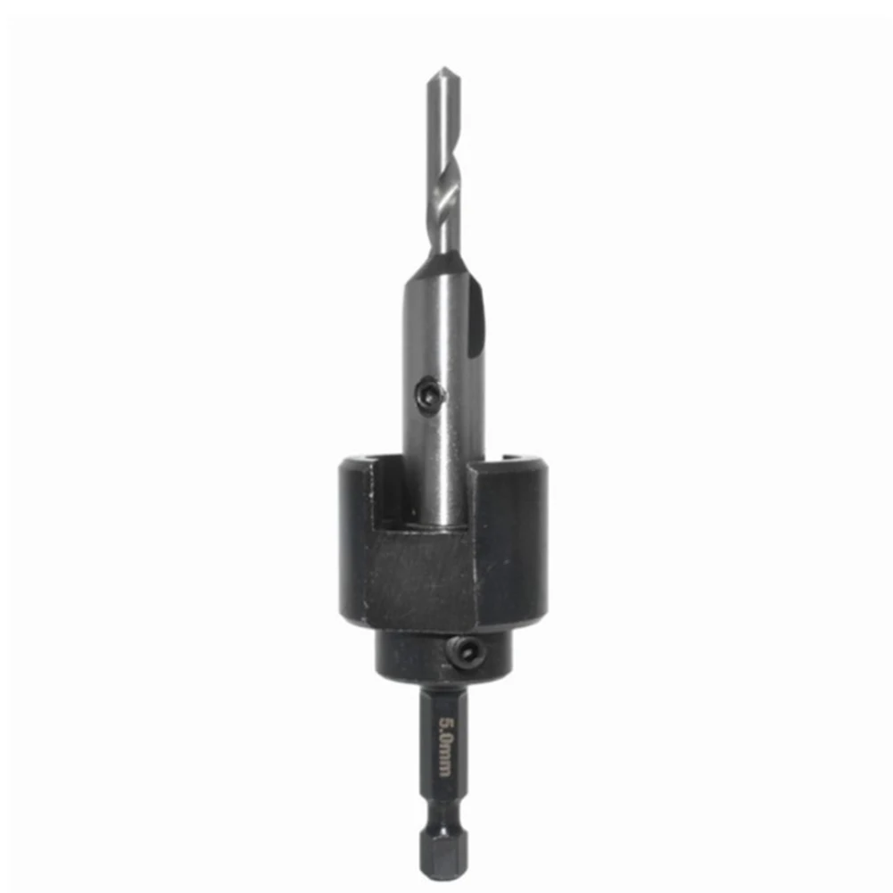 Drill Bit Countersink Drill Factory Timber Processing 45 Carbon Steel Woodworking Countersink Drilling Depth Stop
