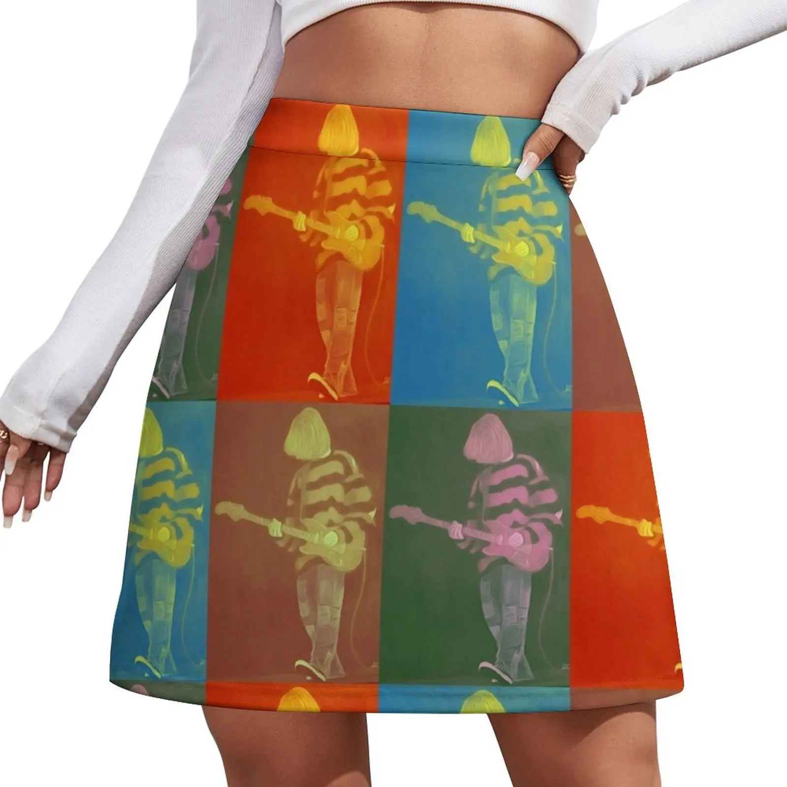 Kurt Cobain- pop art Mini Skirt skirts women summer 2026 Dresses Skirt pants
