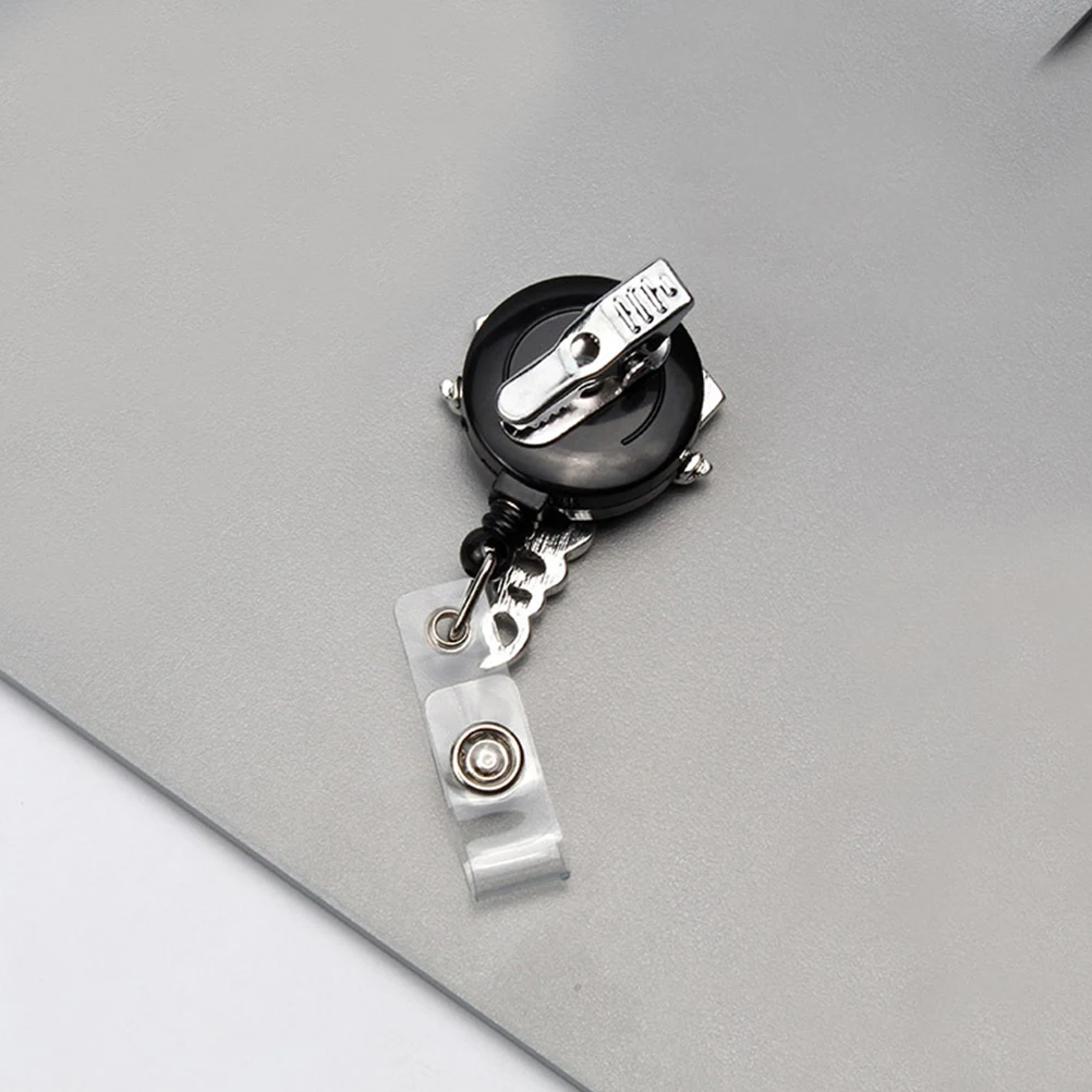 

Easy-to-pull Badge Reel Telescopic Buckle ID Sleeve Card Clip Retractable Holder
