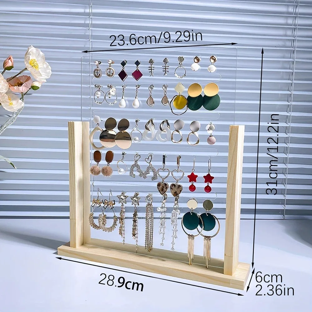 أقراط المجوهرات عرض موقف حلقة رئيسية عرض حامل سحر المنظم أقراط دعم تخزين حامل مجوهرات شفاف