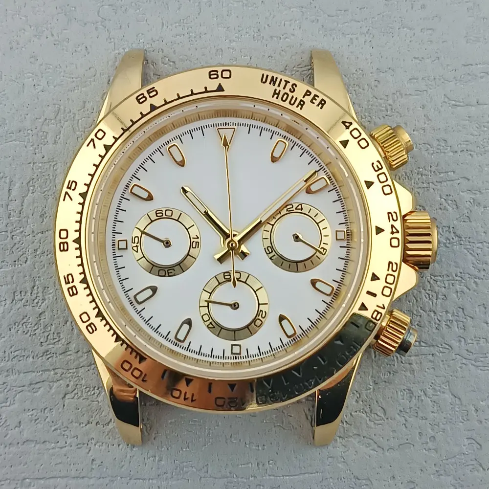 40mm Panda Daytona VK63 movement quartz movement timing code watch accessories sapphire mirror stainless steel waterproof watch view 6