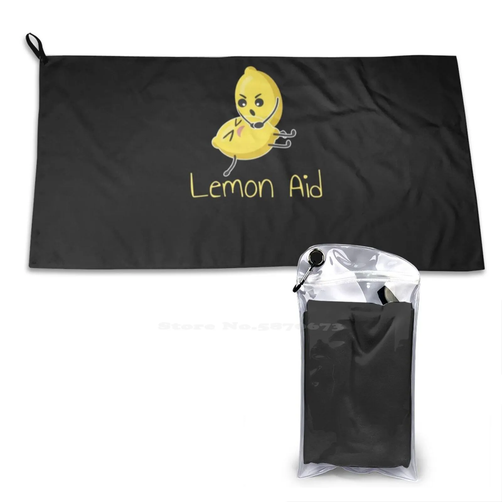 Funny Lemonaid-Lemon First Aid Pun Joke Bathroom Swimming School Travel Soft Towels Aid Funny Lemonade First Cpr Nurse