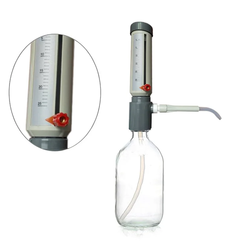 

ABKJ-Lab Bottle Top Dispenser Economic Semi-Automatic Liquid Dispenser Sleeve Type 5-25 Ml Adjustable Liquid Adder Easy To Use
