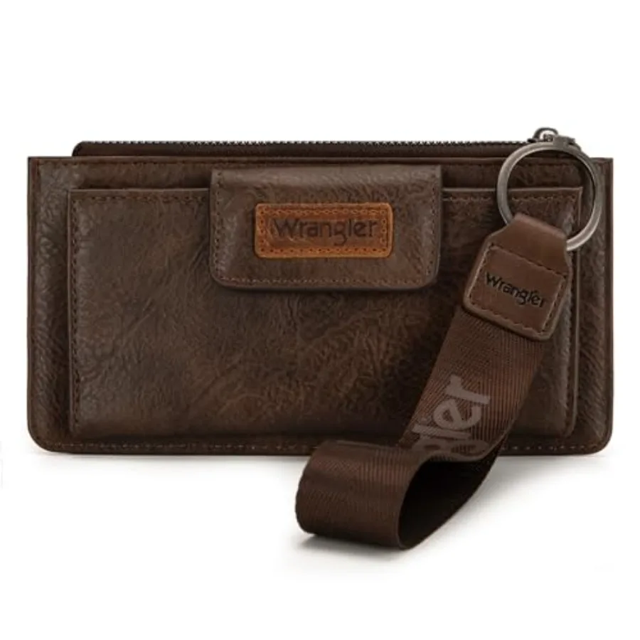 

X Wrangler Minimalist Wallet Women Card Cases and Money Organizers Wristlet with Wallet Large Clutch with Coin Purse Smooth Zip