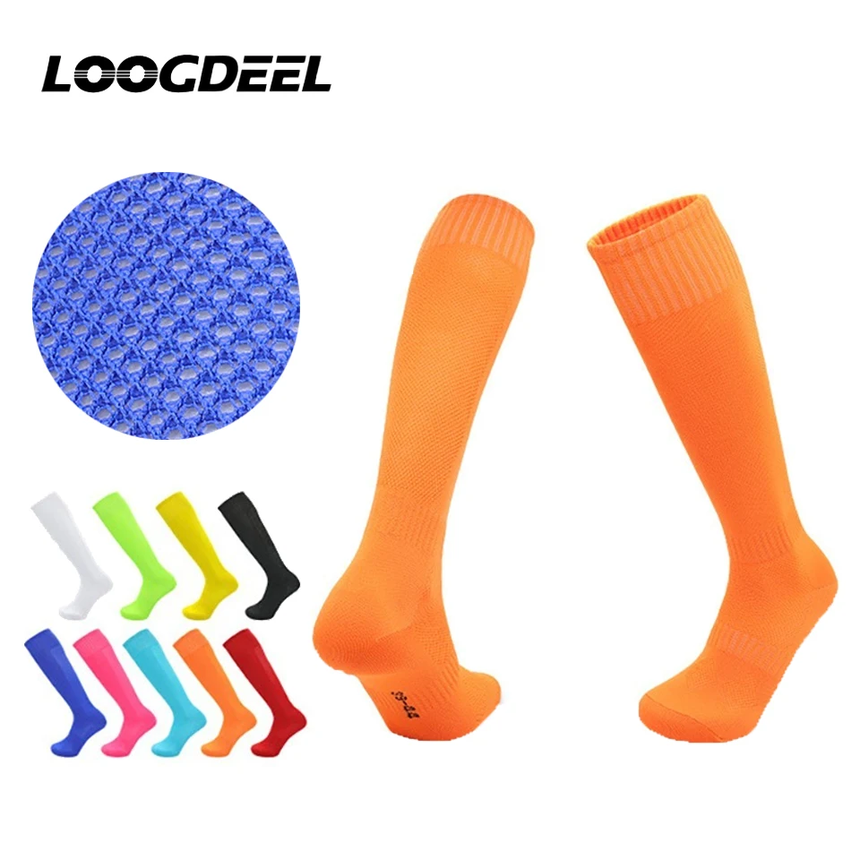 

Футбольные носки Loogdeel: дышащие, для активного отдыха, для футбола, регби, бейсбола, хоккея, длинные, выше колена