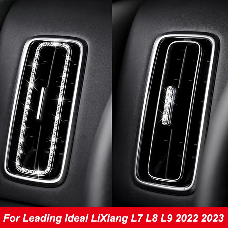 For Leading Ideal LiXiang L7 L8 L9 2022 2023 Instrument Panel Air Conditioning Outlet Switch Crystal Style Accessories