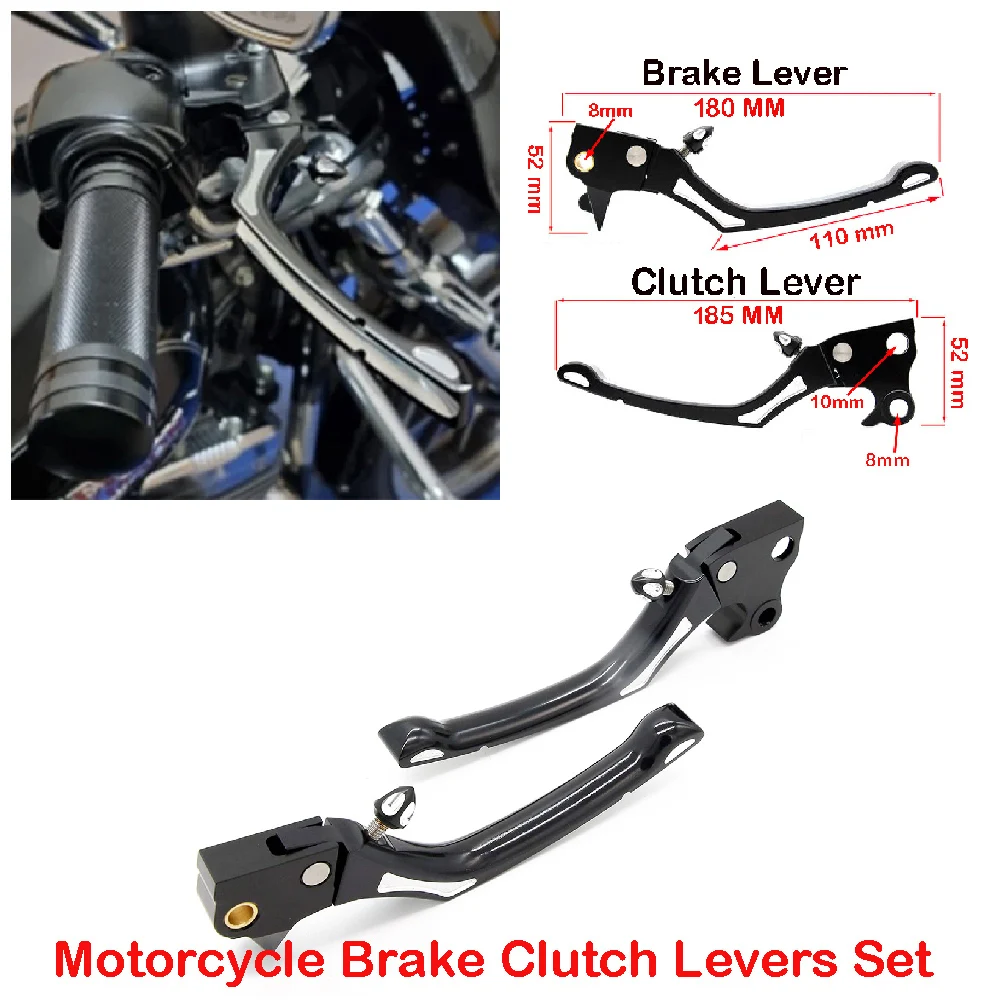 Fits for Harley Davidson Sportster XL 883 1200 XL1200 XL883 2004-2013 Motorcycle Adjustable Brake & Clutch Lever Refit Bar Kits
