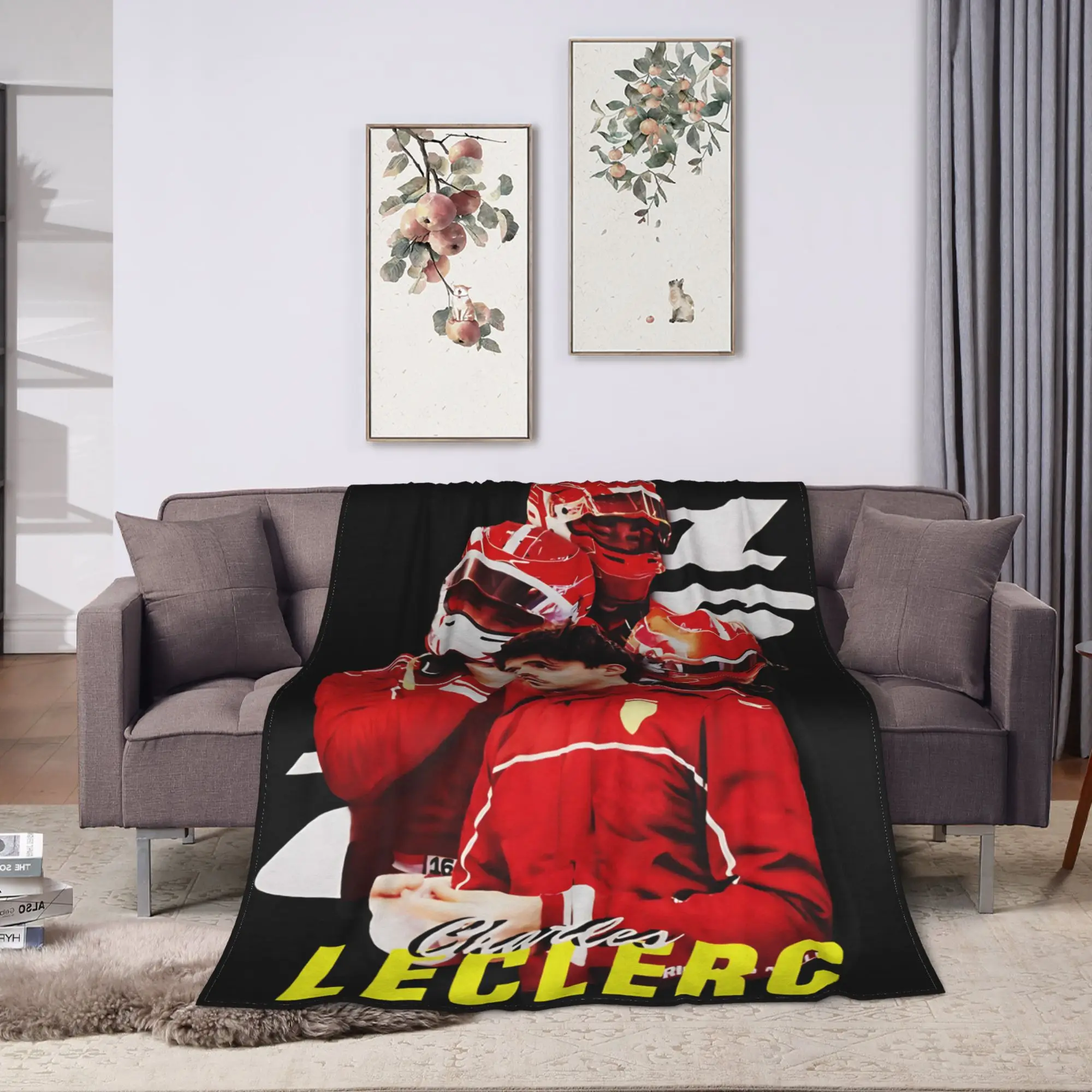 Warm Soft BlanketStudents Camping Charles Leclerc Throw Blanket  Flannel Bedspread For Couch Chair Print Sofa Bed Cover