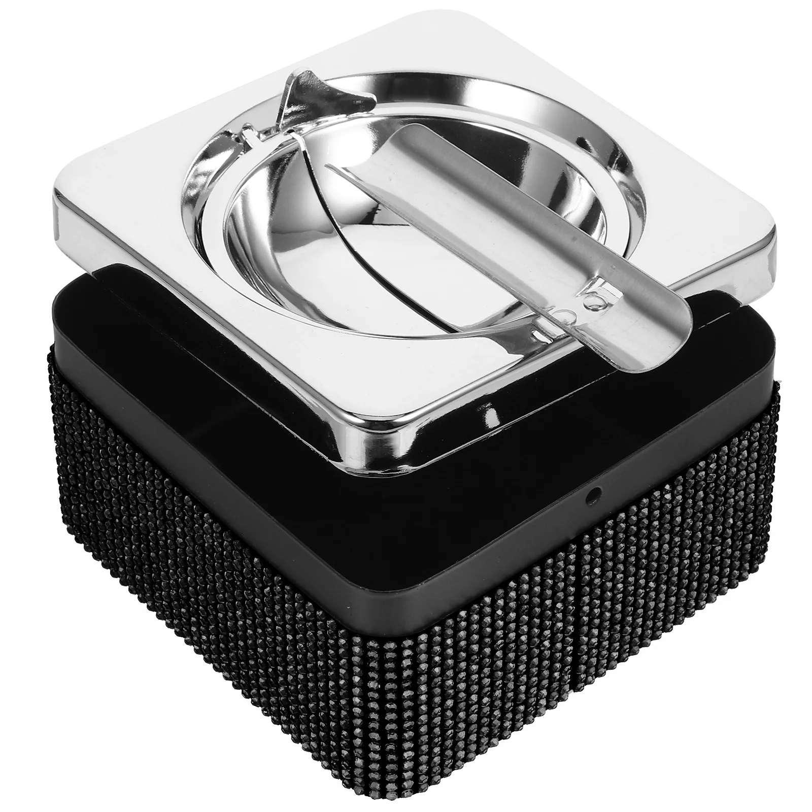 

European Style Car Ashtray Large Capacity Anti Slip Automotive Ash Tray Metal Ashtray for Car Retro Home Decor