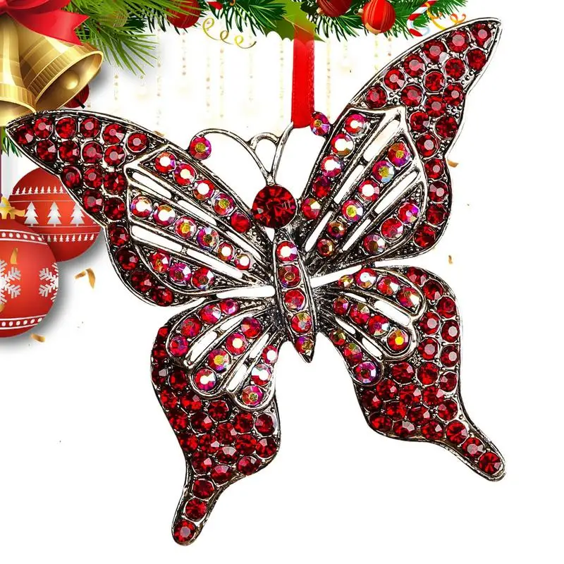 New Christmas Butterfly   2D Acrylic Cartoon Dinosaur Ornament Cute Christmas Tree Decoration Pendant For Home Office Decoration