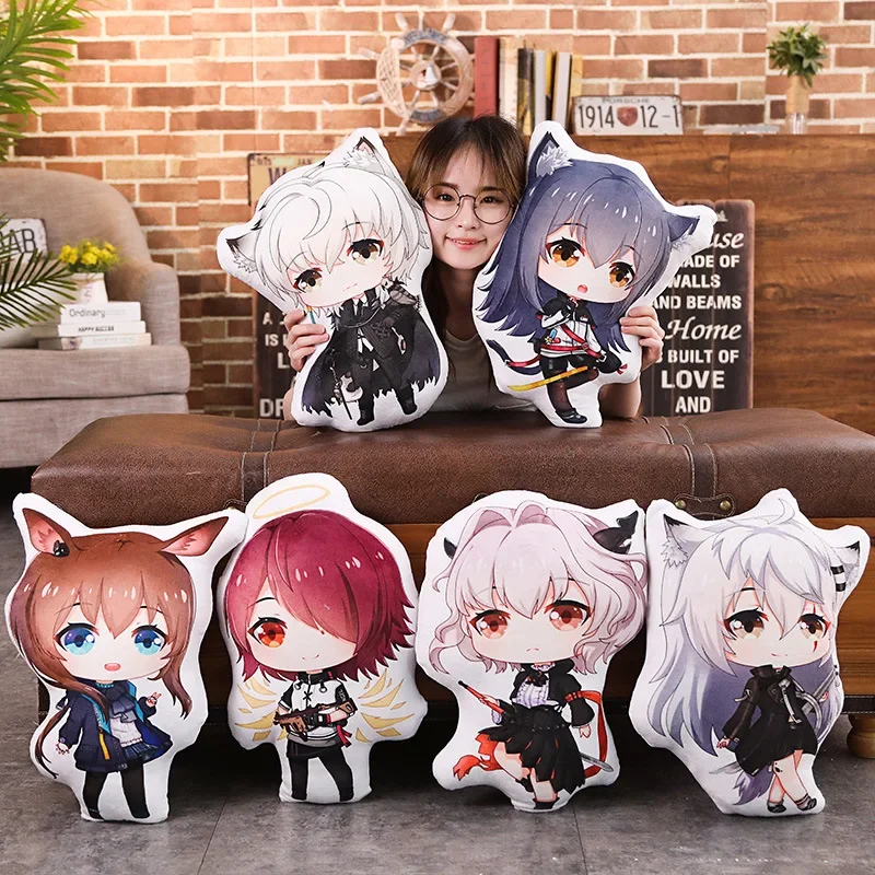 Arknights dupla face travesseiro recheado, Almofada macia, Desenhos Animados Criativos, Cama, Sofá, Quarto, Boneca Decorativa Brinquedos, Fans Gift