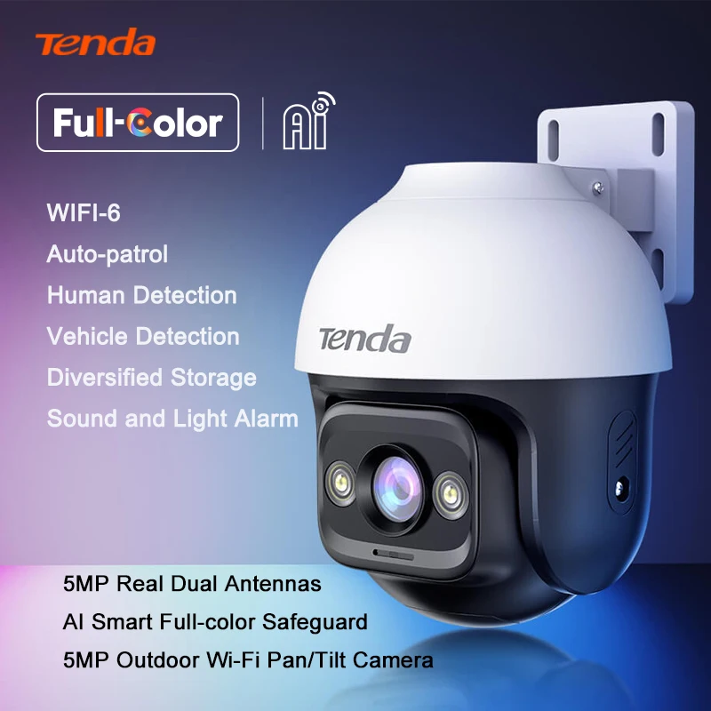 Tenda RH7L-WCAV 4MP Outdoor Wi-Fi Pan/Tilt Camera POE camera integrates 360 wifi camera Wireless 5MP ICR IP65