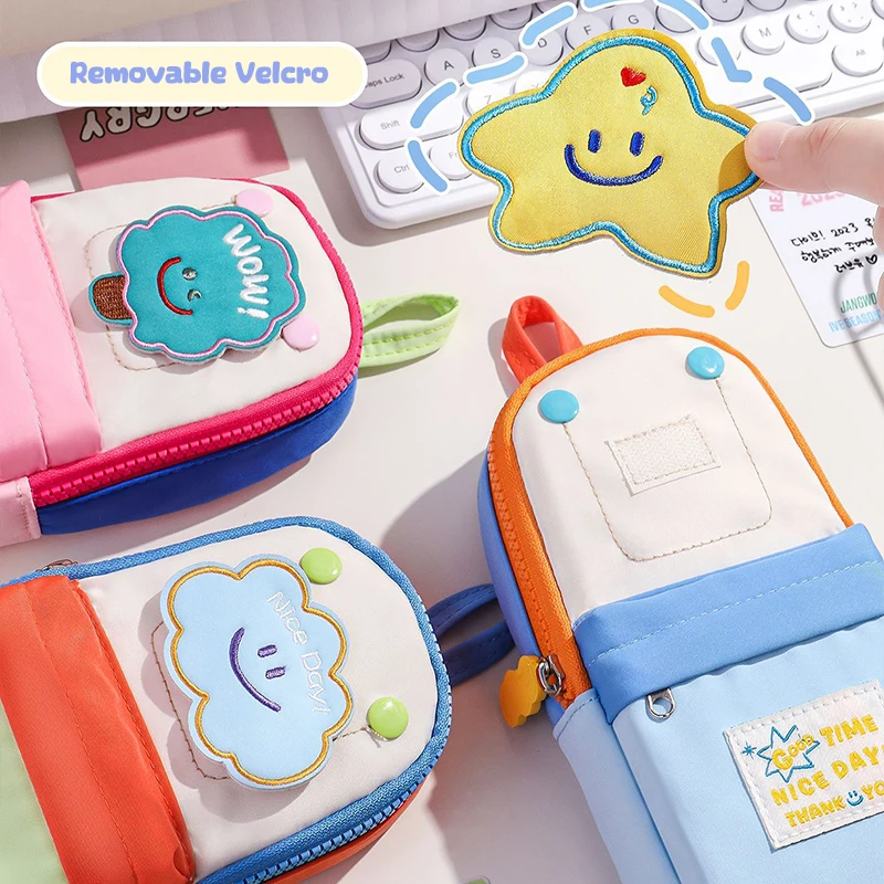 .New Sale.Capacity Pencil Case For Small Star Schoolbag Color - Blocked Pencil Case Lt S A High Appearance Level Cute And Large