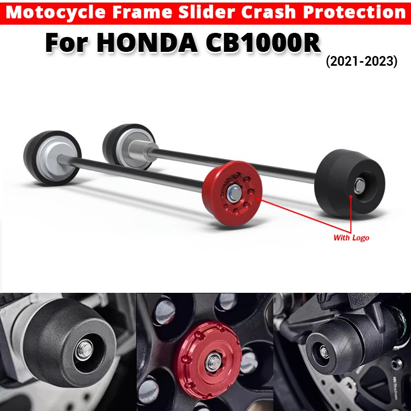 

For HONDA CB1000R 2021-2023 Motorcycle Frame Slider Crash Protection Front Rear Wheel Slider Crash Protector Pads Slip on HONDA