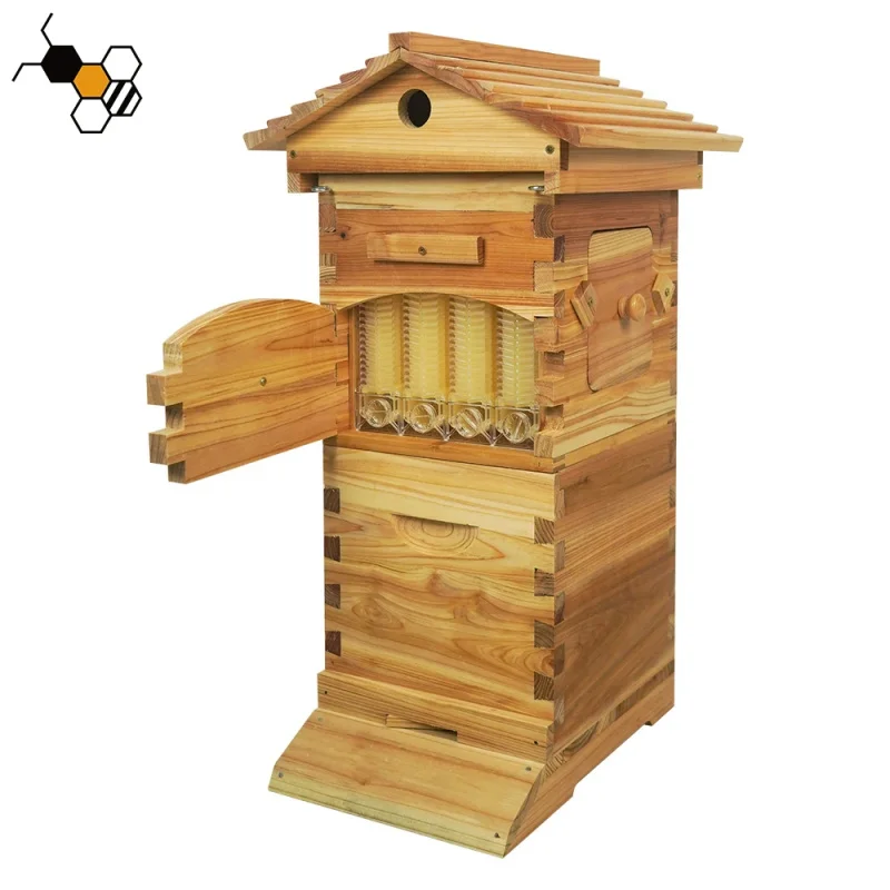 Small 4 Frames, Classic Intelligent Automatic Movable Beehive With 2 Bee Boxes