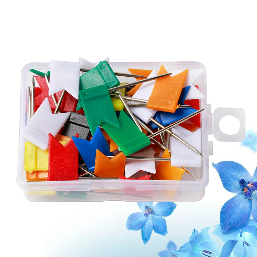 

Multicolor Flag Needle Pins for Clothes Patchwork Clasp Head Creative Sewing Fishing Use Colorful Plastic