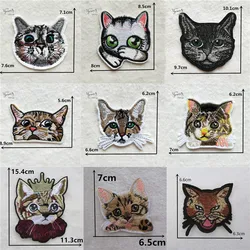 Cartoon Cat Owl Embroiderey patches Animal Iron on Clothes DIY Badges Patch Clothes Appliques Stripes Stickers Sewing Accessory