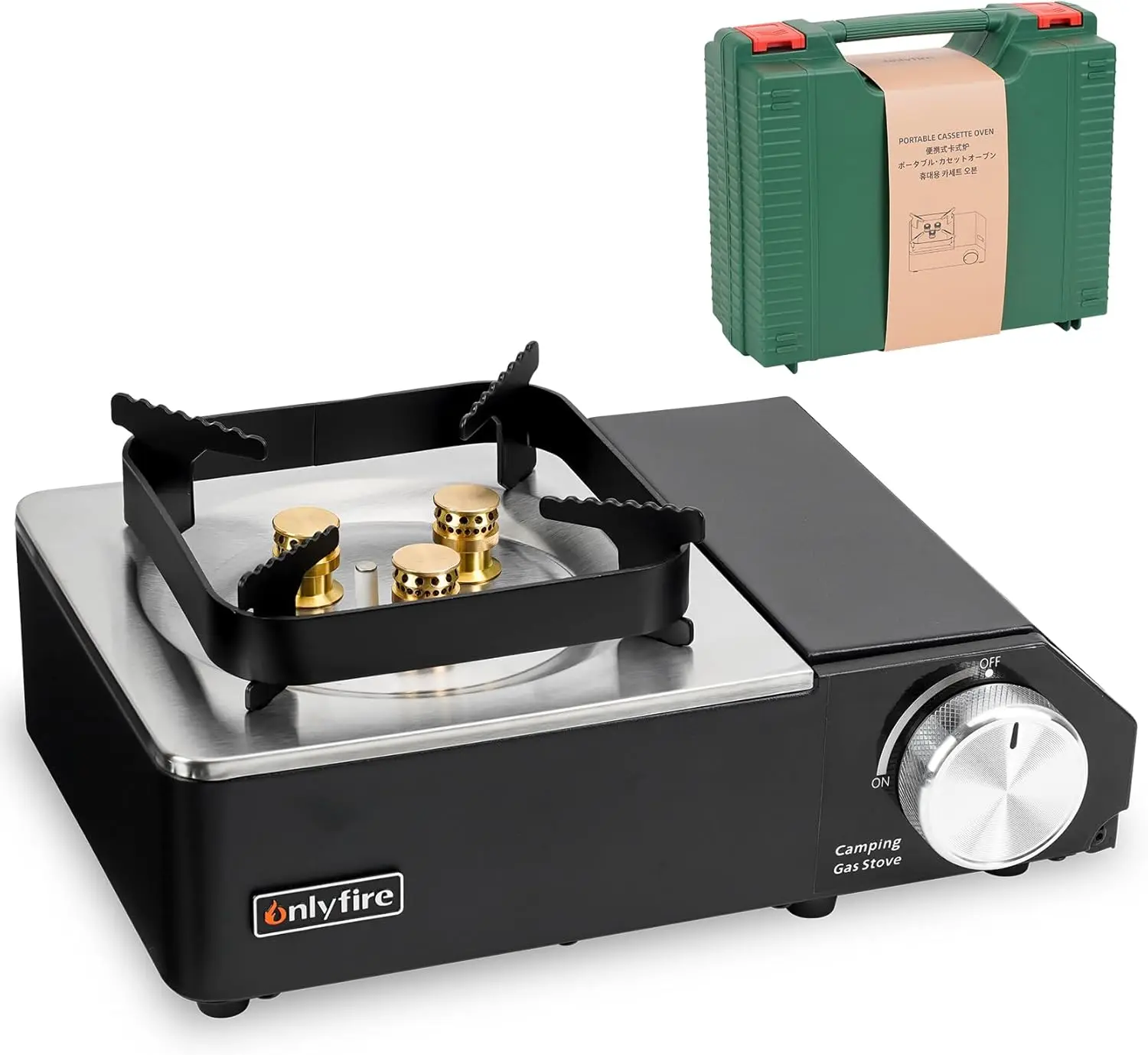 Portable Butane Stove with Case, Precise Heat Control for Camping, Hiking, RV & Emergency Use - GS336CIb