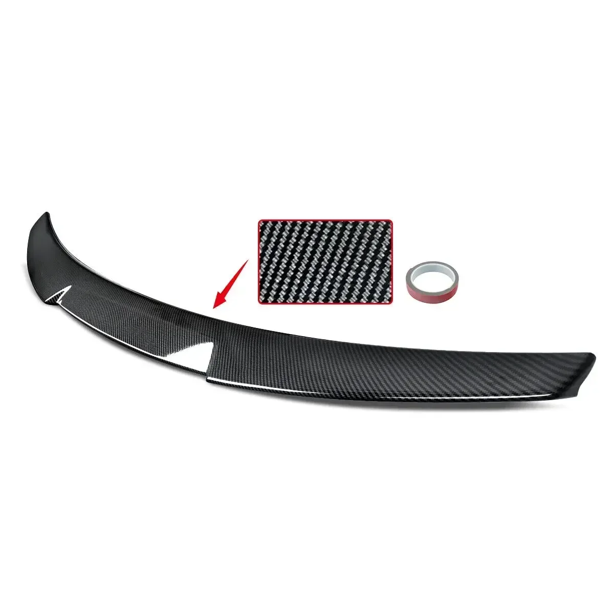 CARBON LOOK FOR AUDI A5 S5 RS5 B8 COUPE 2D 07-13 M4 TYPE REAR BOOT SPOILER WING