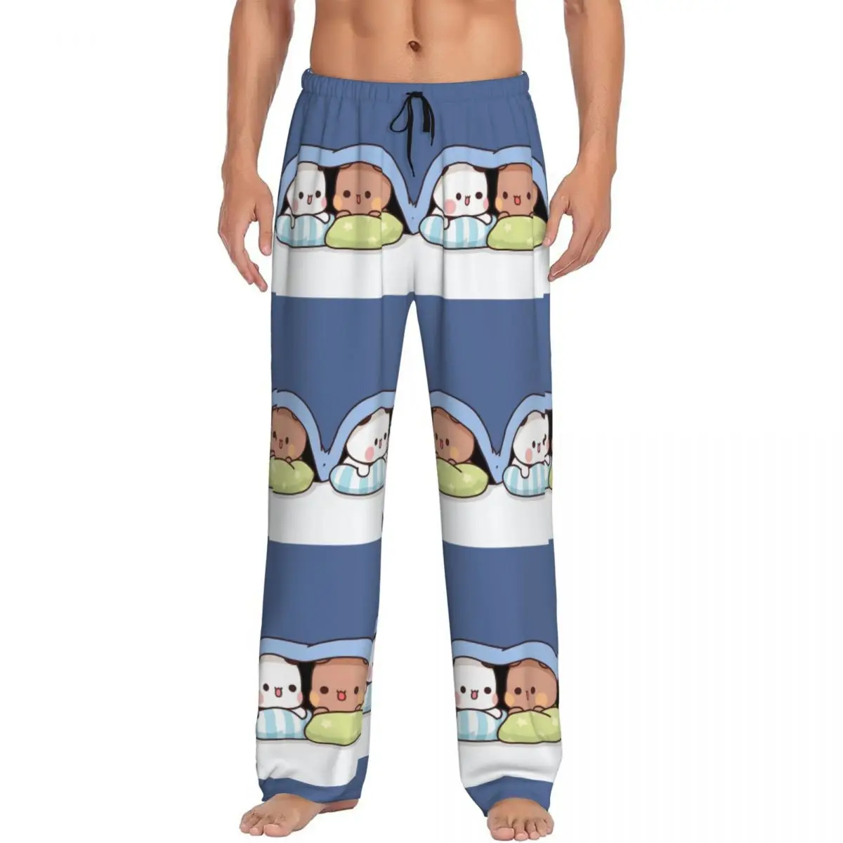 

Custom Bubu Dudu Pajama Pants Sleepwear Men Elastic Waistband Lovely Sleep Lounge Bottoms with Pockets