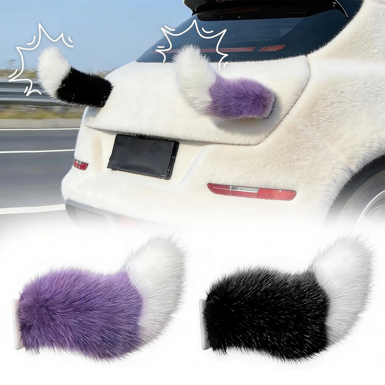 Cute Car Decoration Tails Rechargeable Electric Car Tail with Remote Control for Decor Enthusiasts Anime Cosplayers Holiday