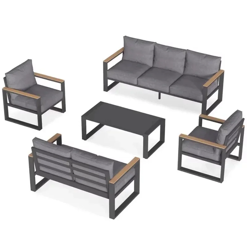 Outdoor villa garden terrace sofa courtyard waterproof sunscreen sofa chair furniture leisure hotel bed and breakfast sofa