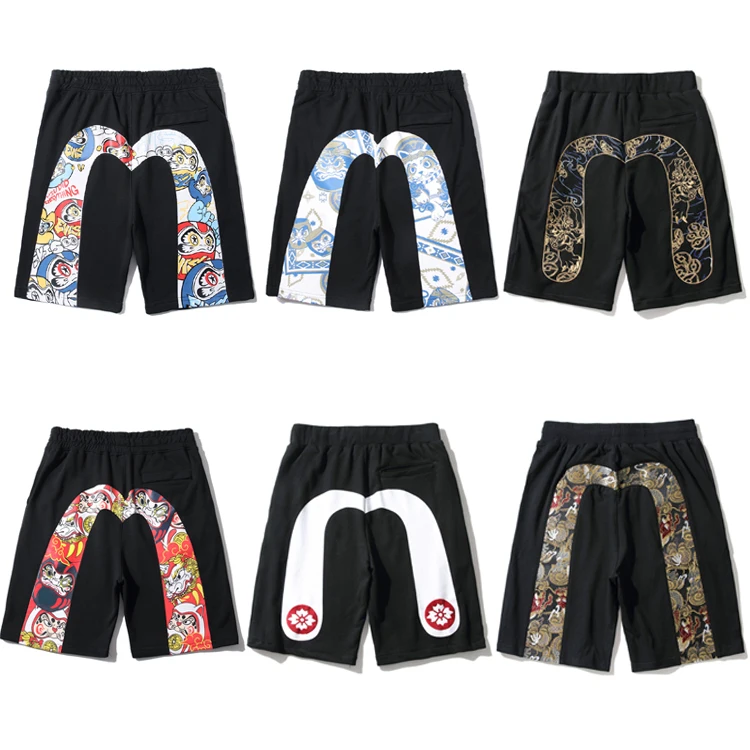 Pantalones cortos deportivos de algodón puro para hombre, Shorts informales con estampado de Hip-hop, transpirables, novedad de verano, 2023