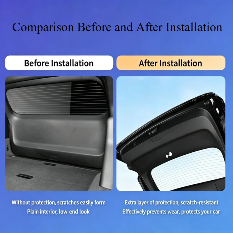 For ONVO L80 Trunk Anti‑Kick Mat Tailgate Anti‑Collision Anti‑Scratch Protective Pad Custom Precise Fit Interior Mod Accessories