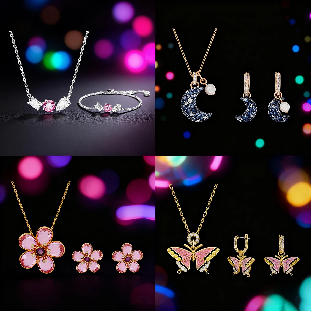 

Luxury Jewelry Set, Necklace and Bracelet, Women's Accessories, Fashionable and High-end Christmas Gift, Anniversary Party Gift.