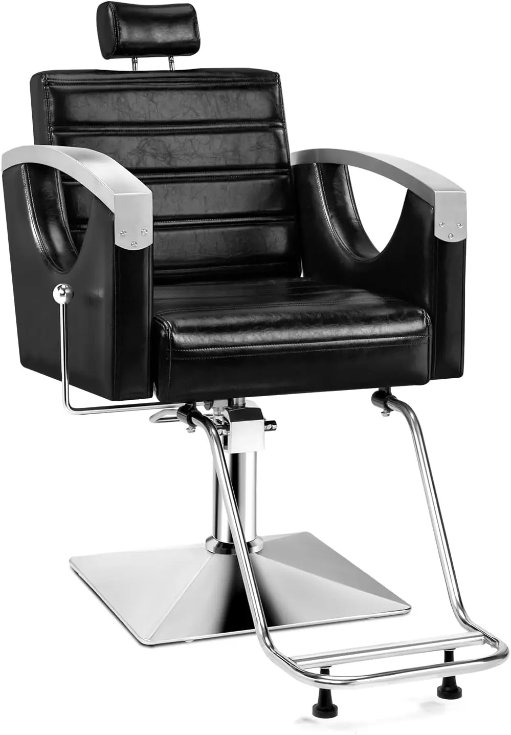 Silla con respaldo reclinable, sillas de estilista para salón, silla de barbero hidráulica, silla de pelo resistente